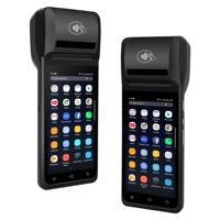 Terminal de point de vente portable Android 13 avec imprimante, lecteur de cartes Bluetooth NFC, grand écran 5,5'', batterie 6400mAh