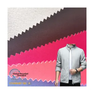 water proof plain dyed polyester spandex woven fabric bonded polar fleece softshell jacket functional fabric