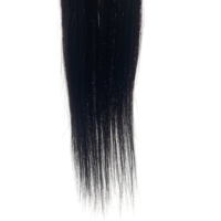 XF LONGFOR Extension de cheveux brésiliens vierges Remy de qualité supérieure, lisses, 10 pouces, avec fermeture à clip unique, frange avant et patch latéral pour femme