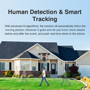 Vesafe 6K Wifi IP Ngoài trời 12MP máy ảnh theo dõi chuyển động PTZ 4 ống kính 10x Zoom giám sát ba màn hình <span class=keywords><strong>camera</strong></span> an ninh - Product Image 5