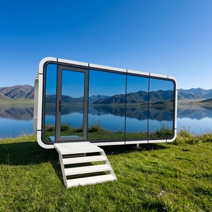 Capsula Spaziale per Osservazione delle Stelle con Lucernario, Studio Mobile Prefabbricato, Cabina Modernista per Ritiro nel Bosco - Product Image 1
