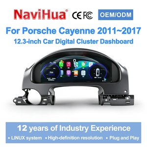 Tableau de bord numérique LCD 12,3 pouces pour Porsche Cayenne 958 2011-2017, cockpit virtuel, compteur de vitesse, écran CarPlay - Product Image 1
