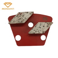 Boulon trapézoïdal sur plaque de meulage diamant à Double losange pour béton