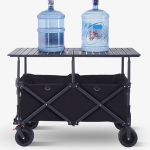Wagon Cart Camping Cart Trolley Food Stall Collapsible Wagon Cart with <b>Canopy</b> <b>Tent</b> Sunshade - Product Image 4