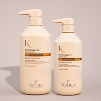 Ensemble de soins capillaires personnalisé à la biotine, shampoing et après-shampoing hydratants à l'huile d'argan marocaine pour une nutrition douce et un nettoyage en profondeur, OEM
