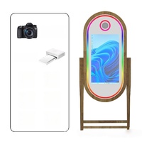GT GT-1 Photomaton de fête haut de gamme avec miroir, contrôle tactile pour appareils photo reflex numériques/smartphones/iPad, Wi-Fi, espace illimité, garantie de 2 ans