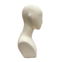Tête de Mannequin en Fibre de Verre Haute Blanche avec Support, pour Présentation de Tissus, Bijoux, Perruques, Grandes Tailles Adultes - Marque DE-LIANG