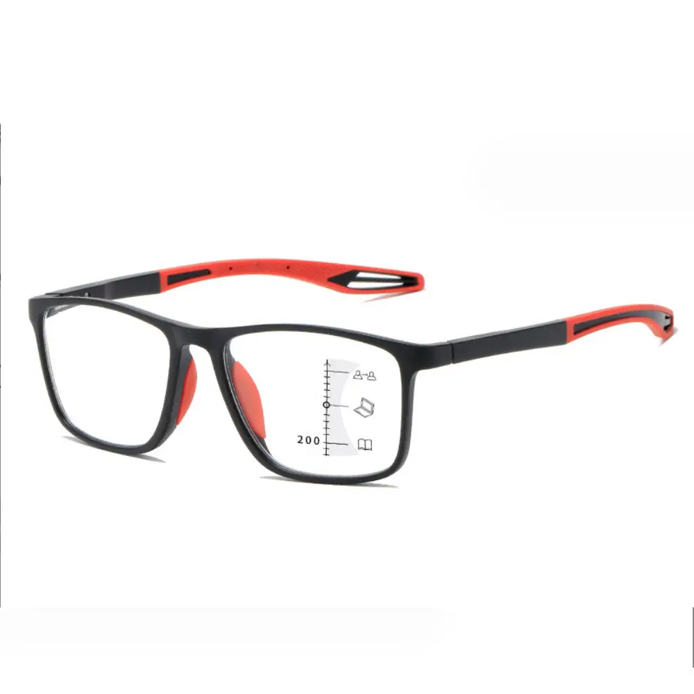 새로운 도매 TR90 스포츠 원거리 및 근거리 사용 누진 다 초점 노안 안경 안티 블루 라이트 차단 돋보기