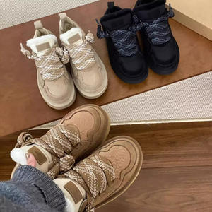 Bottes de neige surdimensionnées haut de gamme pour femme, hiver 2026, fourrure douce intégrée, semelle épaisse et chaude, chaussures montantes - Product Image 4