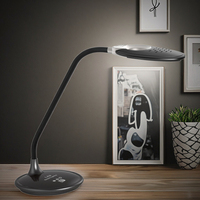 Lámpara de Escritorio LED Moderna de 3 Niveles de Intensidad con Sensor, Lupa Integrada Flexible y Pequeña, Lámpara de Lectura para el Cuidado de los Ojos