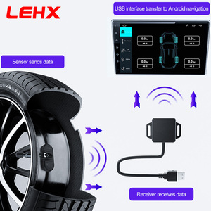 LEHX USB <strong>TPMS</strong> Car Tire Pressure Monitoring System Internal <strong>External</strong> <strong>4</strong> <strong>Sensor</strong> for Car Radio Android Multimedia Gps DVD Player - Product Image 6