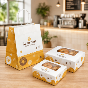 Custom Biodegradable Eco-Friendly Bakery Packaging Set Cake & Cupcake Box Pastry Bag Dessert <b>Container</b> Recyclable Wholesale - Product Image 5