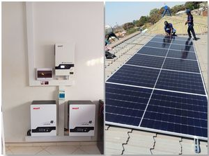 해야 EU 태양 전지 패널 시스템 <span class=keywords><strong>UPS</strong></span> 백업 8kw 6000w 5kw 3kva <span class=keywords><strong>5kv</strong></span> 그리드 태양 광 발전 시스템 3000w Lifepo4 하이브리드 홈 PV 시스템 - Product Image 4