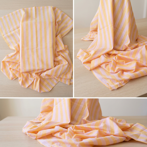 Tissu en coton Khadi 100% biologique, tissé à la main, rayé, léger, respirant, 60 GSM, séchage rapide, écologique, pour bébés filles et garçons - Product Image 2
