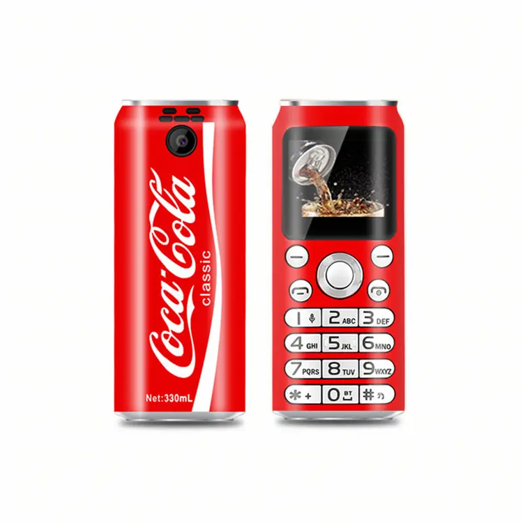 TOP SALE Bar feature phone GSM dialer cellphone Mini Cola appearance straight board pocket children's student dual card phone