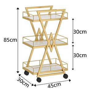 Carrito de Almacenamiento de Metal de Tres Niveles para Herramientas de Manicura, para Salón de Belleza, Peluquería, Tatuajes y Cosméticos - Product Image 4