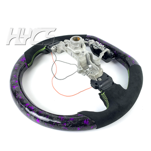 Accessoires d'intérieur de voiture Volant en fibre de carbone forgé à LED pour Subaru Evolution EVO 10w Rx STI - Product Image 4