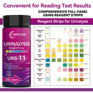 Bandelettes de <span class=keywords><strong>test</strong></span> <span class=keywords><strong>urinaire</strong></span> à 11 paramètres pour la détection des infections urinaires, modèle URS-11 - Product Image 1