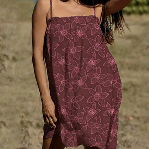 Abito Estivo Trendy da Donna <span class=keywords><strong>con</strong></span> Stampa Hawaiana, Senza <span class=keywords><strong>Maniche</strong></span>, in Rayon <span class=keywords><strong>con</strong></span> Spalline Sottili per Vacanze al Mare - Product Image 2