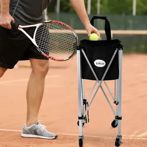 JTC06F-cesta de pelotas de tenis portátil, carrito de pelota de tenis de alta calidad, Caddy