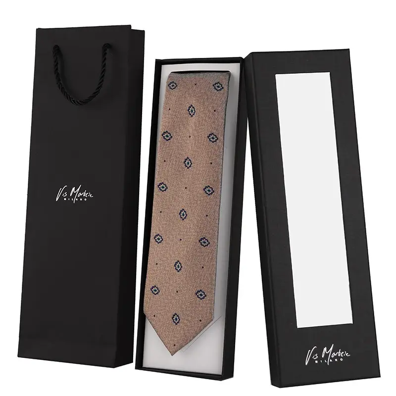 Оптовая Продажа с фабрики, черная коробка для галстука, сумка, набор для галстука, Подарочная коробка для галстука