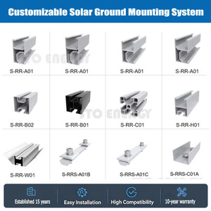 Rails de montage photovoltaïques pour panneaux solaires en gros d'usine, personnalisables pour les toits et l'utilisation <span class=keywords><strong>au</strong></span> <span class=keywords><strong>sol</strong></span>. - Product Image 3