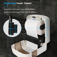Distributeur automatique de serviettes en papier à rouleau jumbo à capteur intelligent sans contact haute capacité mural commercial