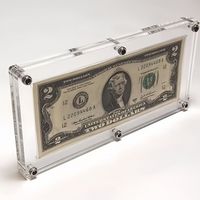 Cadre pour billet de banque américain simple en acrylique personnalisé, design créatif de luxe, haute qualité, support magnétique en PMMA pour billet de dollar, montage facile