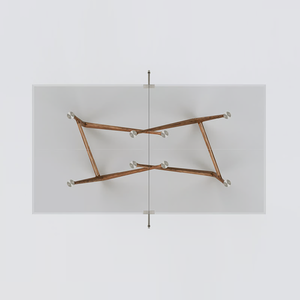 Table de ping-pong moderne de luxe pour intérieur, en verre trempé, avec pieds en bois de frêne massif, 274 cm, prête pour les tournois, multi-usages - Product Image 5