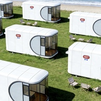 Capsule spatiale de luxe économique en conteneur, étanche et solaire, pour hôtels, complexes hôteliers, villas, gîtes mobiles et parcs