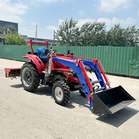 Tracteur diesel de la CE EPA 4wd de rendement élevé tout le tracteur 80HP hydraulique de terrain tracteur diesel de rotoculteur de pneu solide avec la pelle