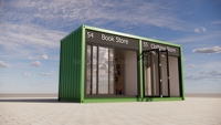 Espacement Mobile de magasin de vêtements, bâtiment de bar prédécoupée, conteneur expédition de bureau à vente