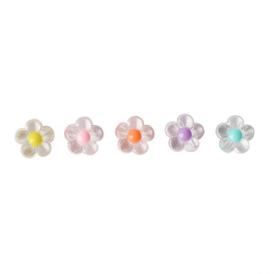 Cuentas de flores acrílicas transparentes sueltas para la fabricación de joyas y manualidades DIY - Product Image 1