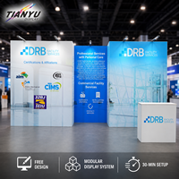 Stand modulaire en aluminium TIANYU pour exposition, avec mur graphique en tissu, pour salons professionnels et présentation de marque