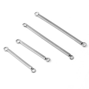 不锈钢方杆链接魅力棒条连接器带环项链DIY耳环吊坠饰品制作配件 - Product Image 2