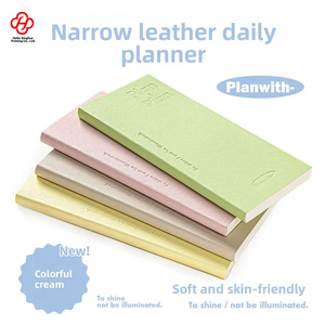 Plan imprimé Mini planificateur quotidien couverture en polyuréthane incolore gaufrage minimaliste visuel auto-discipline cadeau cahier - Product Image 4