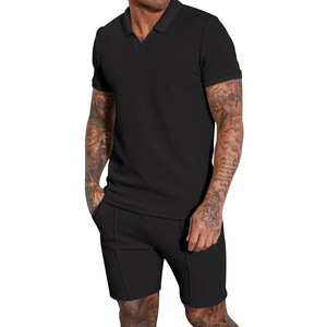 Ensembles de pantalons courts et de t-shirts d'été décontractés pour hommes à prix réduit et ensemble de chemises et de shorts pour hommes personnalisés vente en gros - Product Image 3