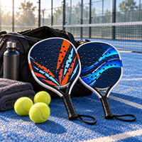 Raquettes de padel pas chères 3k 12k 18k en fibre de carbone, raquette de padel professionnelle en fibre de carbone, logo personnalisé