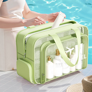<b>Toiletry</b> Bag Large Capacity Waterproof Rectangle Travel Cosmetic <b>Storage</b> Bag With Mesh Pocket For Trip - Product Image 1