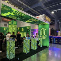 Système de stand d'exposition Flexi Lightbox personnalisé de type arche 20x10 pieds avec cadre en aluminium et affichage en tissu LED par sublimation