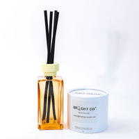Diffuseur d'huiles essentielles sans flamme, parfum longue durée, diffuseur à bâtonnets en verre rose carré, coffret avec bâtonnets