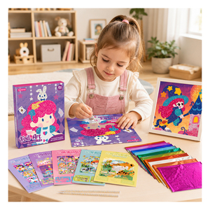 Kit de Actividades de Transferencia de Lámina Decorativa para Niños, Set de Lienzos con Pegatinas de Animales, Aprendizaje para Principiantes, Regalo de Recompensa Festiva - Product Image 3
