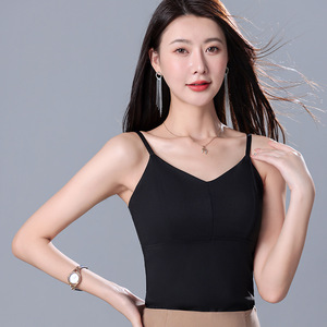 Women's Mesh Panel Camisole Sleeveless High Elasticity Breathable Inner Top Solid Color Polyester Backless Base Layer - Product Image 4