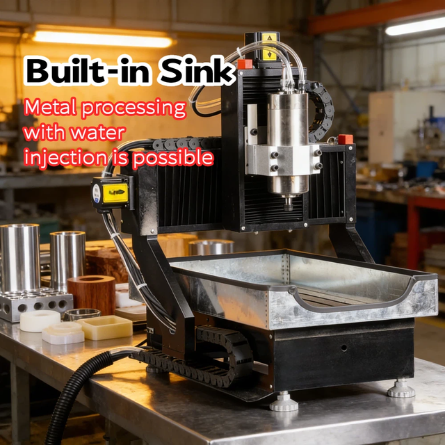 JS-Mini CNC Machine 3040 Cast Iron Body 3Axis Desktop CNC Router Engraver Milling Machine for Wood Metal with High Precision