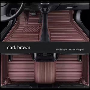 Tapis de sol de <span class=keywords><strong>voiture</strong></span> classique en cuir Nappa rayé, antidérapant et imperméable pour le <span class=keywords><strong>nettoyage</strong></span>, adapté à divers modèles de voitures - Product Image 1