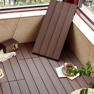 Tarima de Exterior de WPC de 30*60*2.3 cm, Color Café Claro con Vetas Diagonales, para Jardín y Hogar - Product Image 1