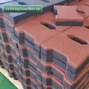 Pelapis karet EPDM warna cokelat luar ruangan ubin bata berpaut antiselip untuk rumput teras atau lantai taman - Product Image 2