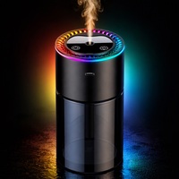 Diffuseur d'arômes pour voiture, humidificateur 180 ml, USB-C, lumière RGB 7 couleurs, double mode de diffusion de brume, parfum d'air pour véhicule
