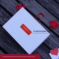 Boîte cadeau de luxe en forme de livre blanc pour la Saint-Valentin, emballage rigide en carton premium, vide, pour rouge à lèvres et cosmétiques