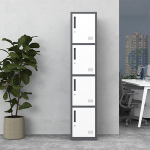 Couleur personnalisée et taille 4 portes en fer et acier casier avec serrure à clé pour une utilisation commerciale de bureau - Product Image 3
